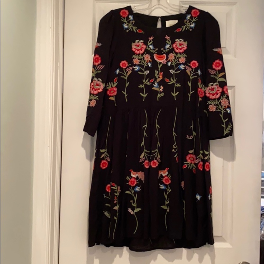 NWT Anthropologie Embroidered Dress